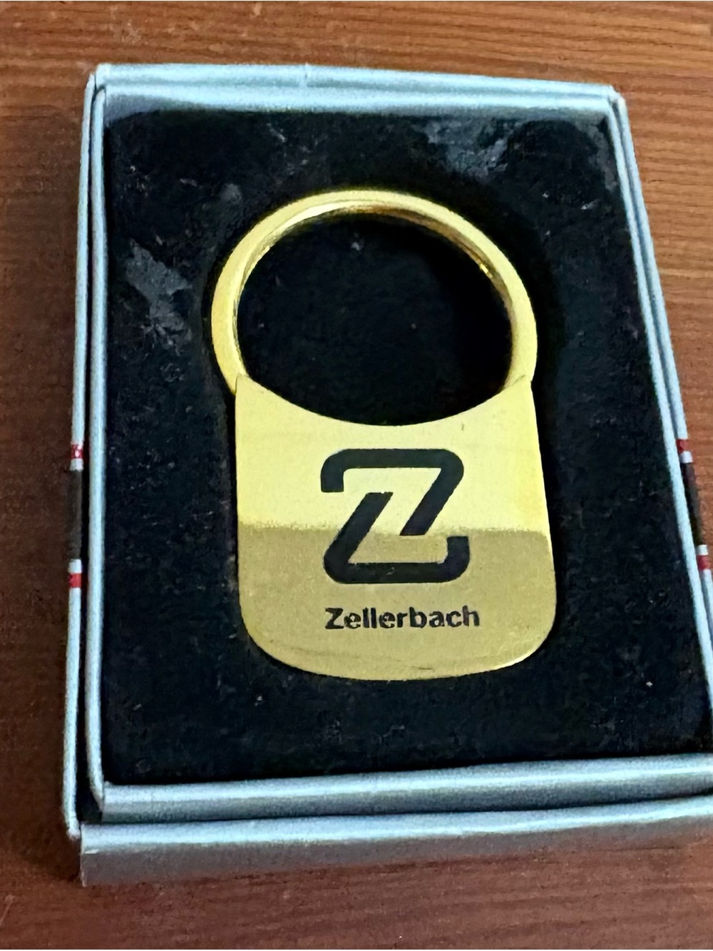 Gold Metal Zellerbach Swivel Keyring 1988